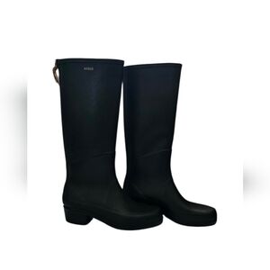 Aigle Miss Juliet A Long Boots, Rain Shoes, Size 38 Black Women USED